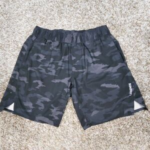 Legends Luka Shorts Mens Small Black Camo 7" Performance Stretch Pockets